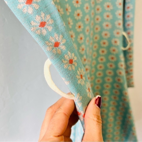 Vintage 1970s Long Sleeve Ditsy Floral Print Daisy Mini Dress The Red Eye 9 - Picture 8 of 13